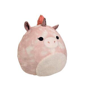 Squishmallows Liel Unicorn Pig Plush Toy 16" Pink & White Tie-Dye Cute & Cuddly